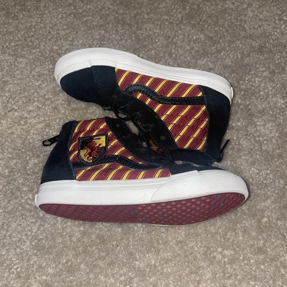 Vans‎ Sk8-Hi Zip Harry Potter Gryffindor Toddler Shoes Black Red Gold Size 9.0